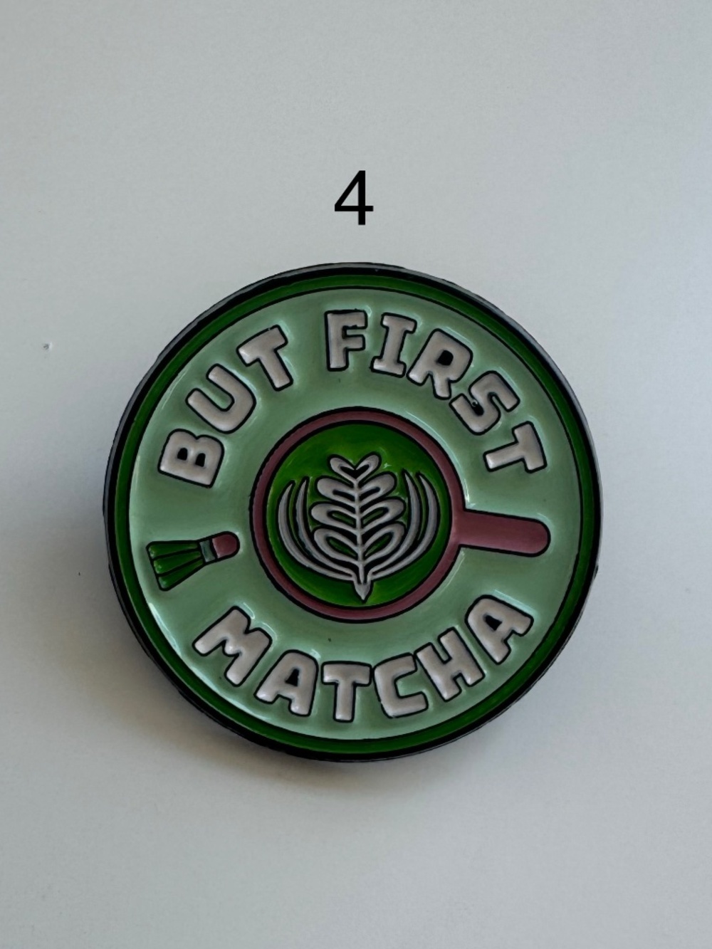 Matcha Lover Enamel Pin | Cute Green Tea & Cafe Aesthetic Gift - Picture 5 of 5